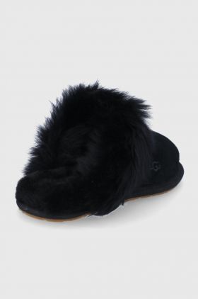 UGG papuci din piele întoarsă Scuffette II culoarea: negru 1122750.BLK