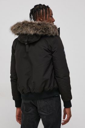 Superdry Geacă culoarea negru, de iarnă