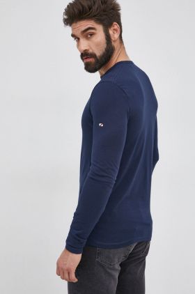 Pepe Jeans longsleeve Original Basic 2 Long N barbati, culoarea albastru marin, neted