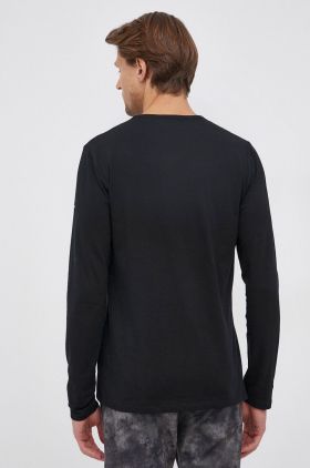 Pepe Jeans longsleeve Original Basic 2 Long N barbati, culoarea negru, neted