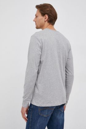 Pepe Jeans Longsleeve din bumbac Eggo culoarea gri, cu imprimeu