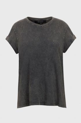 AllSaints Tricou din bumbac culoarea gri