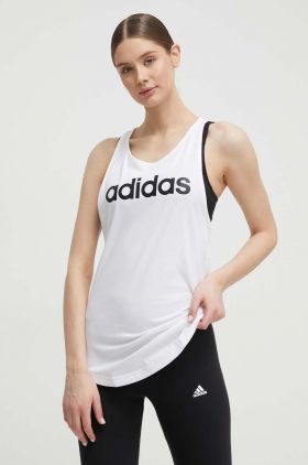 adidas Top din bumbac GL0567 culoarea alb GL0567