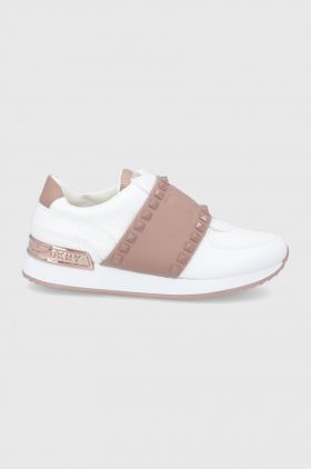 Dkny Pantofi culoarea alb, cu toc plat