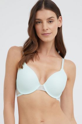 Dkny sutien culoarea verde, neted