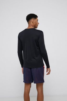 Asics longsleeve pentru alergare culoarea negru, neted