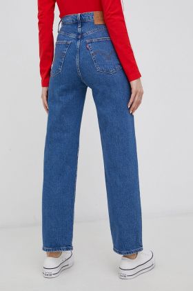 Levi's jeans Ribcage Straight Ankle femei, high waist 72693.0117-MedIndigo