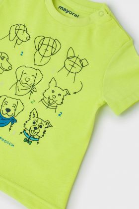 Mayoral tricou de bumbac pentru copii culoarea verde, cu imprimeu