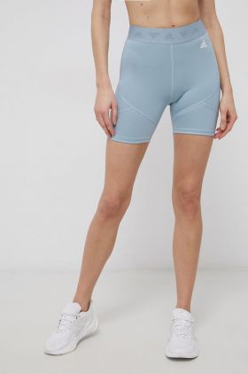 adidas Performance pantaloni scurți de antrenament HG8504 femei, neted, high waist