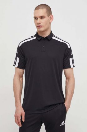 adidas Performance polo de antrenament Squadra 21 culoarea negru, cu imprimeu GK9556