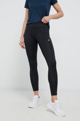 Asics leggins de alergare femei, culoarea negru, neted