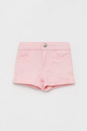 Levi's pantaloni scurti copii culoarea roz, neted