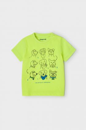 Mayoral tricou de bumbac pentru copii culoarea verde, cu imprimeu