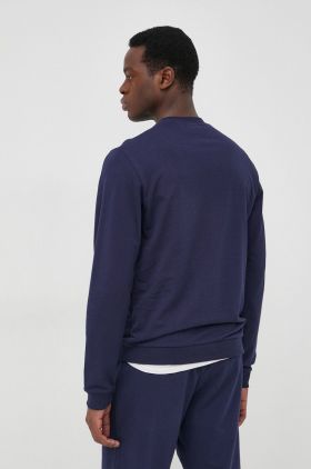 Lacoste bluză bărbați, culoarea bleumarin, cu imprimeu SH7477-RSB