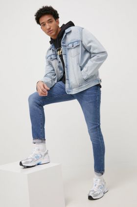 Levi's geacă din denim bărbați, de tranziție 72334.0599-LightIndig