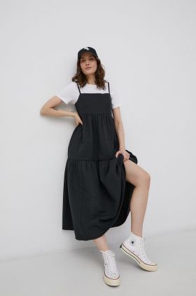 Levi's rochie culoarea negru, midi, evazati