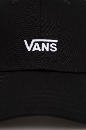 Vans căciulă din bumbac culoarea negru, cu imprimeu VN0A4UM9Y281-BLACKWHITE