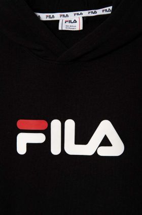 Fila bluza copii culoarea verde, cu glugă, cu imprimeu