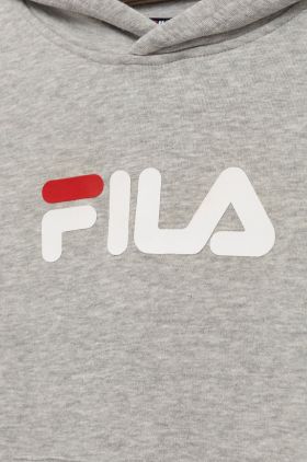 Fila bluza copii culoarea verde, cu glugă, cu imprimeu