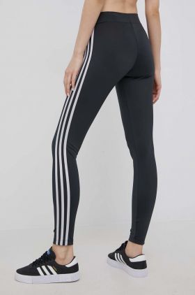 adidas Originals colanți Adicolor HF7536 femei, culoarea negru, cu imprimeu HF7536-BLACK