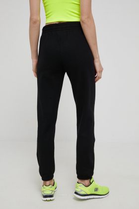 Dkny pantaloni femei, culoarea negru, cu imprimeu