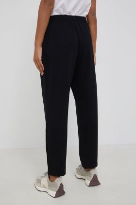 GAP pantaloni femei, culoarea negru, neted