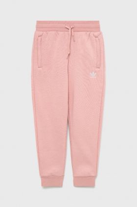 adidas Originals pantaloni copii HD2056 culoarea roz, neted