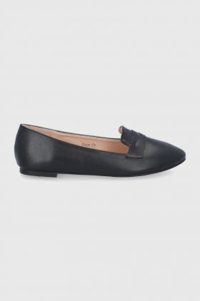 Answear Lab mocasini femei, culoarea negru, cu toc plat