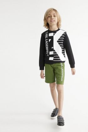 Karl Lagerfeld pantaloni scurti copii culoarea verde,