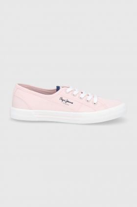 Pepe Jeans tenisi Brady W Basic femei, culoarea roz