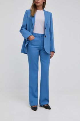 Victoria Beckham pantaloni de lana femei, lat, high waist