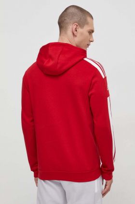 adidas Performance bluză HC6282 bărbați, culoarea roșu, cu imprimeu  HC6282