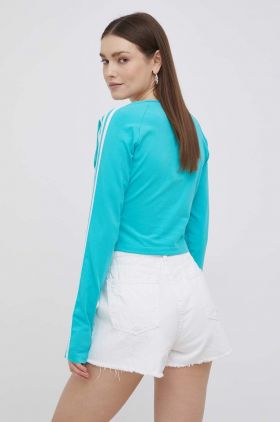 adidas Originals longsleeve Adicolor HE4958 femei, culoarea turcoaz