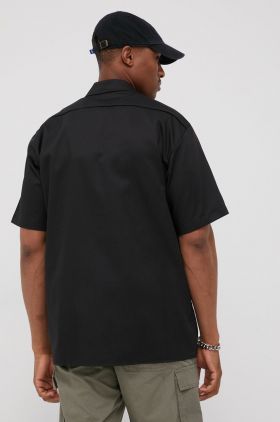 Dickies camasa barbati, culoarea verde, cu guler clasic, regular