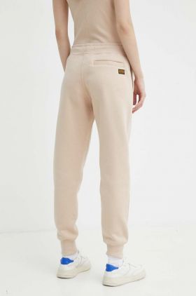 G-Star Raw pantaloni de trening culoarea bej, neted