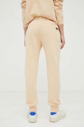 G-Star Raw pantaloni de trening culoarea bej, neted