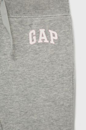 GAP pantaloni copii culoarea gri, neted