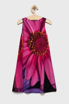 Desigual rochie fete culoarea violet, mini, evazati