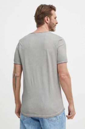 Joop! tricou din bumbac culoarea gri, melanj