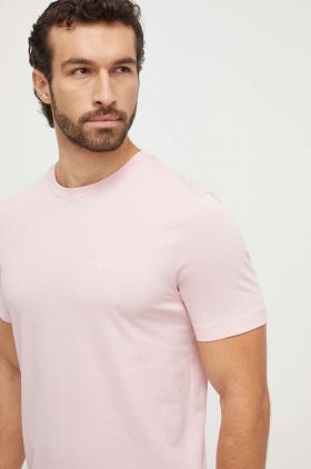 BOSS tricou din bumbac bărbați, culoarea negru, uni 50468347