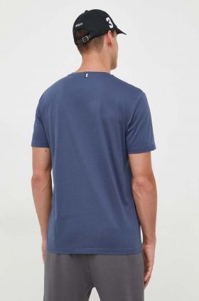 BOSS tricou din bumbac bărbați, culoarea bleumarin, uni 50468395