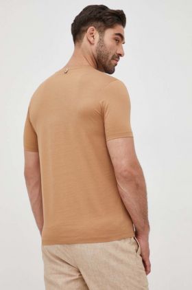 BOSS tricou din bumbac bărbați, culoarea bleumarin, uni 50468395