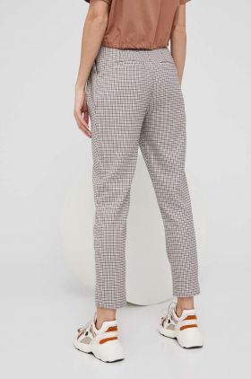 Answear Lab pantaloni femei, culoarea roz, drept, high waist