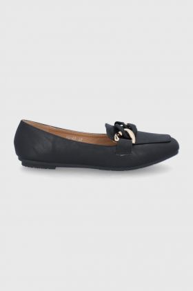 Answear Lab mocasini femei, culoarea negru, cu toc plat