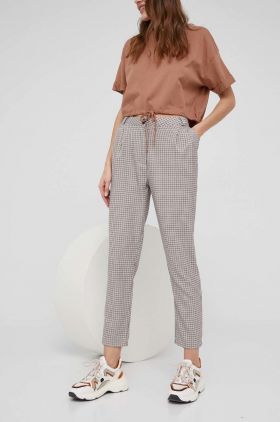 Answear Lab pantaloni femei, culoarea roz, drept, high waist