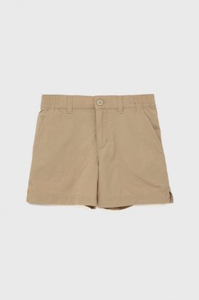 Columbia pantaloni scurti copii culoarea bej, neted, talie reglabila