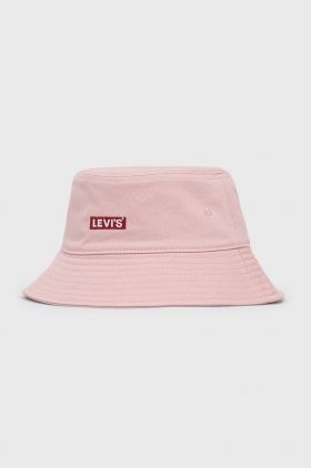 Levi's palarie din bumbac culoarea roz, bumbac