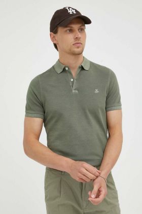 Marc O'Polo tricou polo barbati, culoarea verde, neted