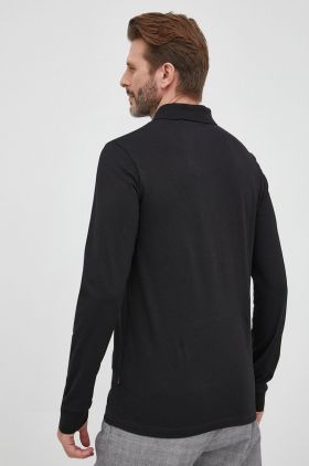 BOSS longsleeve CASUAL bărbați, culoarea bej, melanj 50472681