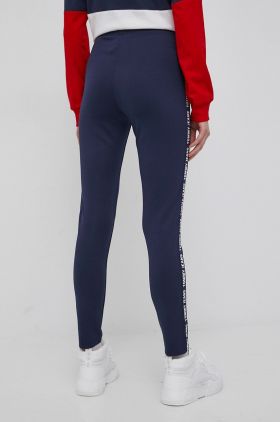 Tommy Jeans colanti femei, culoarea albastru marin, cu imprimeu